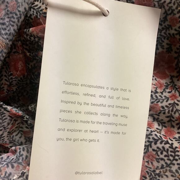 NWT Tularosa Ruffle Tiered Layered  Grey Floral Print Slip Dress Size XS | Alter - Picture 6 of 7